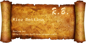 Riez Bettina névjegykártya
