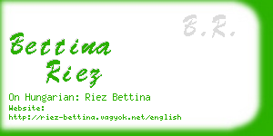 bettina riez business card